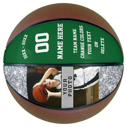 Groene en Witte Persoonlijke Meisjes Basketball Ba Basketbal (Voorkant)