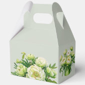 Groene en witte pioen Elegant Vrijgezellenfeest Bedankdoosjes (Voorkant)