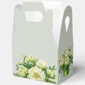 Groene en witte pioen Elegant Vrijgezellenfeest Bedankdoosjes (Open)