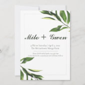 Groene en witte Planten Kaart (Voorkant)