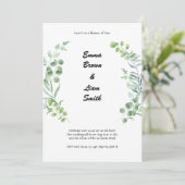 Groene en witte Planten Kaart (Staand voorkant)