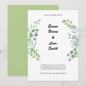 Groene en witte Planten Kaart (Voorkant / Achterkant)