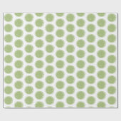 Groene en witte poka Dot Scribbles Cadeaupapier (Vlak)