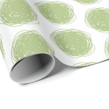 Groene en witte poka Dot Scribbles