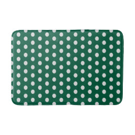 Groene en Witte poka Dots Badmat