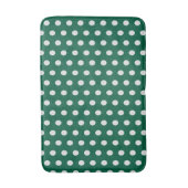 Groene en Witte poka Dots Badmat (Voorkant Verticaal)
