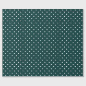Groene en Witte poka Dots Cadeaupapier (Vlak)