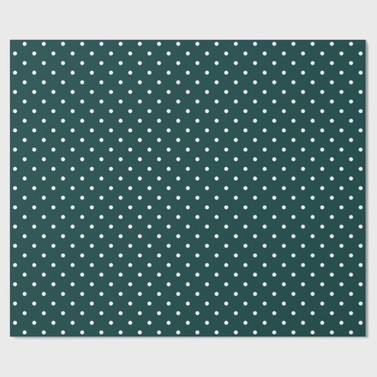 Groene en Witte poka Dots Cadeaupapier (Vlak)