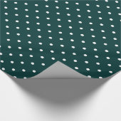 Groene en Witte poka Dots Cadeaupapier (Hoek)