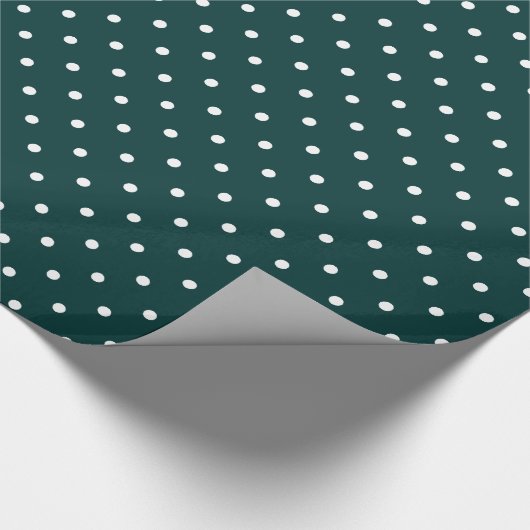 Groene en Witte poka Dots Cadeaupapier (Hoek)