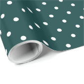 Groene en Witte poka Dots Cadeaupapier (Rol Hoek)