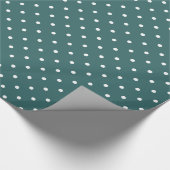 Groene en Witte poka Dots Cadeaupapier (Hoek)