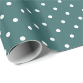 Groene en Witte poka Dots Cadeaupapier (Rol Hoek)