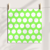 Groene en Witte poka Dots Foto Afdruk