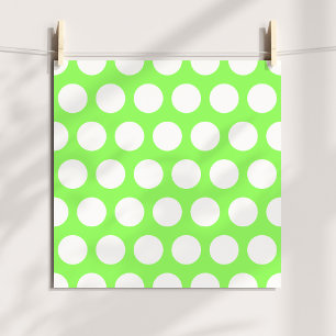 Groene en Witte poka Dots Foto Afdruk