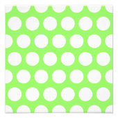 Groene en Witte poka Dots Foto Afdruk (Voorkant)