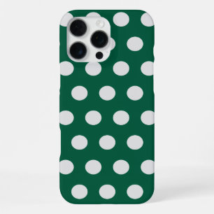 Groene en Witte poka Dots iPhone 16 Pro Max Hoesje