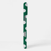 Groene en Witte poka Dots iPhone Hoesje (Rechterkant)