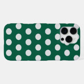 Groene en Witte poka Dots iPhone Hoesje (Achterkant horizontaal)