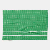 Groene en witte poka Dots Kitchen Towel Theedoek (Horizontaal)