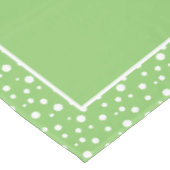 Groene en Witte poka Dots Tafelkleed (Gekanteld)