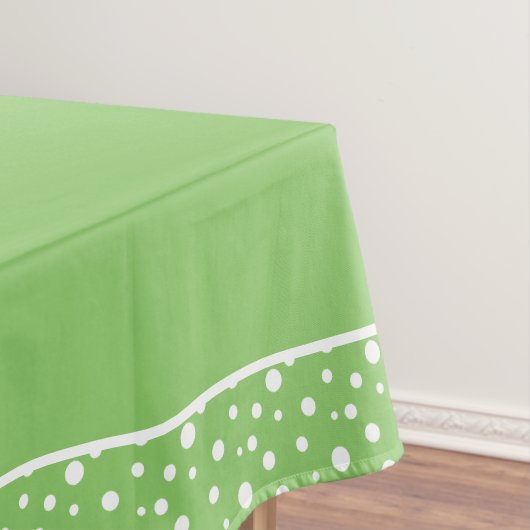 Groene en Witte poka Dots Tafelkleed (Voorbeeld)
