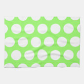 Groene en Witte poka Dots Theedoek (Horizontaal)