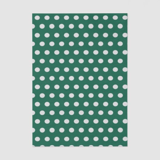 Groene en Witte poka Dots Tissuepapier (Voorkant)