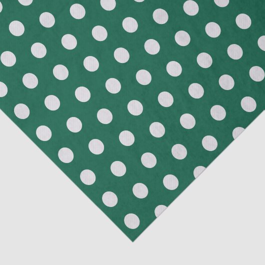 Groene en Witte poka Dots Tissuepapier (Detail)