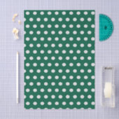 Groene en Witte poka Dots Tissuepapier (Craft)