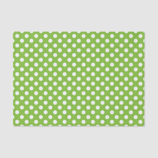 Groene en Witte poka Dots Tissuepapier (Voorkant)