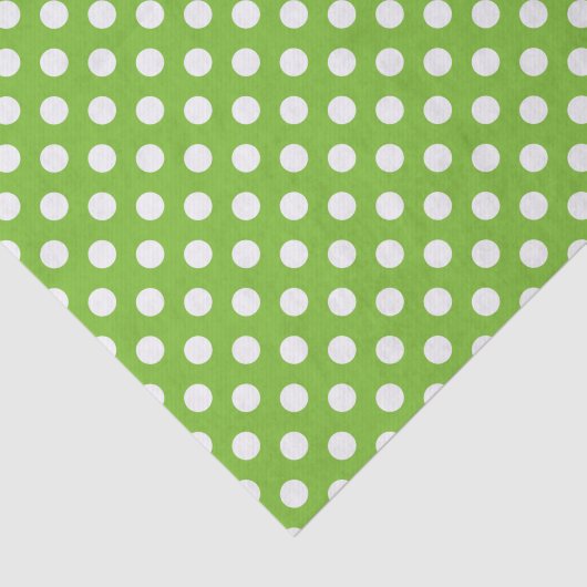 Groene en Witte poka Dots Tissuepapier (Detail)