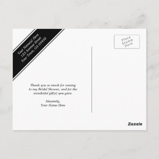 Groene en Witte Polka Dot Dank u Briefkaarten (Achterkant)