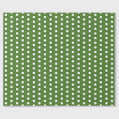Groene en witte Polka Dot Party Cadeaupapier (Vlak)