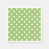 Groene en witte Polka Dots servetten (Voorkant)