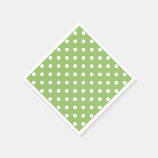Groene en witte Polka Dots servetten (Hoek)