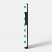 Groene en witte polka stippen iPhone hoesje (Linkerkant)