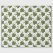 Groene en witte pompoen cadeaupapier (Vlak)