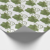Groene en witte pompoen cadeaupapier (Hoek)