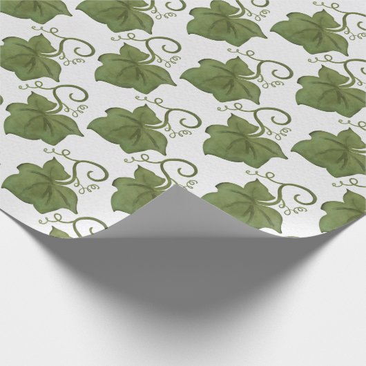 Groene en witte pompoen cadeaupapier (Hoek)