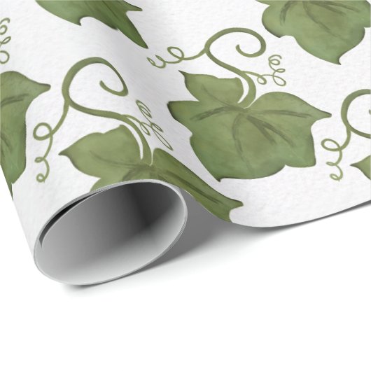 Groene en witte pompoen cadeaupapier (Rol Hoek)