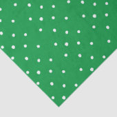 Groene en witte pooldots tissuepapier (Detail)