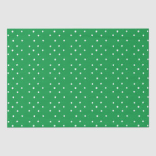 Groene en witte pooldots tissuepapier