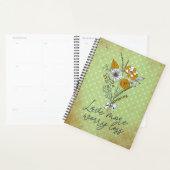 Groene en witte poolvlek "Love more Worry less" Planner (Display)