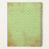 Groene en witte poolvlek "Love more Worry less" Planner (Achterkant)