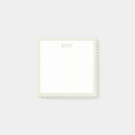 Groene en witte Preppy Post-It-notities Post-it® Notes