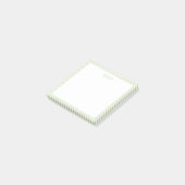 Groene en witte Preppy Post-It-notities Post-it® Notes (Schuin)