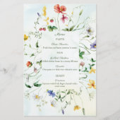 Groene en Witte Romance Rustiek Wedding Menu (Voorkant)
