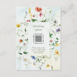 Groene en Witte Romance Rustieke Zomerbruiloft Informatiekaartje