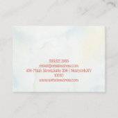 Groene en witte rustieke bloem zomer visitekaartje (Achterkant)